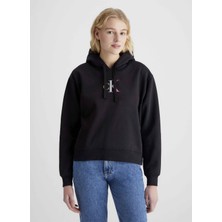 Calvin Klein Jeans Kapüşon Yaka Düz Siyah Kadın Sweatshirt J20J222346BEH