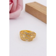 Latif Kuyumcu 22 Ayar Altın Yüzük Taşlı Işlemeli Kadın Yüzük