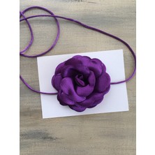 Karan Tuhafiye Gül Kolye/saten Çiçek Kolye