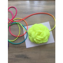 Karan Tuhafiye Gül Kolye/saten Çiçek Kolye