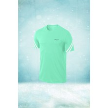 Poseidon Storm Büyük Beden Erkek Su Yeşili  Dri-Fit Kumaş  Bisiklet Yaka Sporcu Günlük T-Shirt   (4xl- 10XL)
