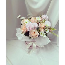 Z&B Flowers Sevgiliye hediye Silindir Pembe Kutuda Çiçek sevgiliye Hediye soft Çiçekler doğum Günü içinden Geldi Yapay Çiçek