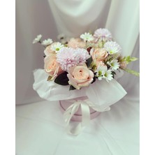 Z&B Flowers Sevgiliye hediye Silindir Pembe Kutuda Çiçek sevgiliye Hediye soft Çiçekler doğum Günü içinden Geldi Yapay Çiçek