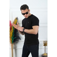 Kozik Erkek Bisiklet Yaka Standart  Pamuk Erkek Basic T-Shirt