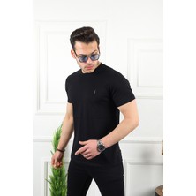 Kozik Erkek Bisiklet Yaka Standart  Pamuk Erkek Basic T-Shirt