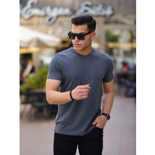 Kozik Erkek Bisiklet Yaka Standart  Pamuk Erkek Basic T-Shirt