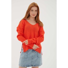 Fashion Friends Kadın Kazak Turuncu 23K0094K1