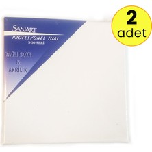 Kuytu Sanat 20 cm x 20 cm Profesyonel Tuval, Küçük Resim Tuvali, Mini Tuval  x 2 Adet