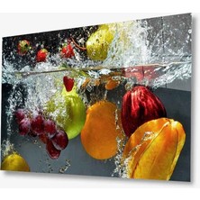 Kırmızı Ayı Meyve Cam Tablo