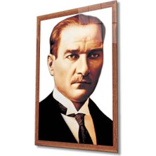 Kırmızı Ayı Atatürk Cam Tablo