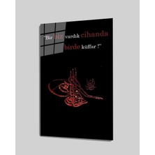Kırmızı Ayı Türklük Cam Tablo