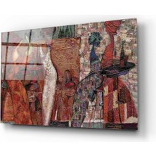 Kırmızı Ayı Cam Tablo