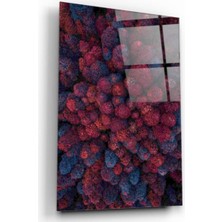 Kırmızı Ayı Ağaçlar Cam Tablo