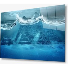 Kırmızı Ayı Cam Tablo