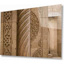 Kırmızı Ayı Yapı Cam Tablo