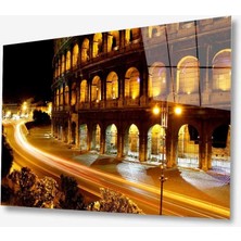 Kırmızı Ayı Roma Cam Tablo