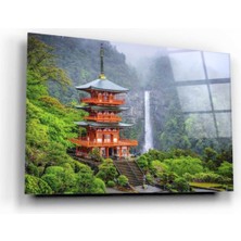 Kırmızı Ayı Japon Cam Tablo