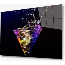 Kırmızı Ayı Cam Tablo