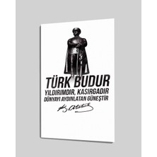 Kırmızı Ayı Atatürk Cam Tablo