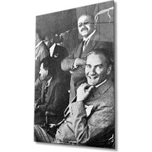 Kırmızı Ayı Atatürk Cam Tablo