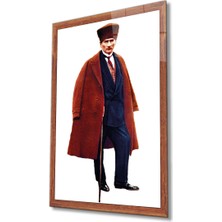 Kırmızı Ayı Atatürk Cam Tablo