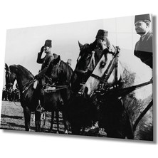 Kırmızı Ayı Atatürk Cam Tablo