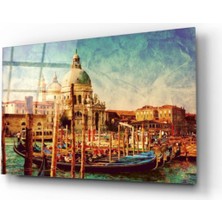 Kırmızı Ayı Şehir Cam Tablo