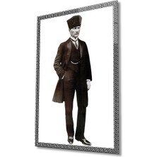 Kırmızı Ayı Atatürk Cam Tablo