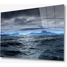 Kırmızı Ayı Doğa Cam Tablo