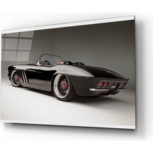 Kırmızı Ayı Araba Cam Tablo