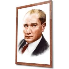Kırmızı Ayı Atatürk Cam Tablo