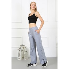 Ponçik Kadın Pantolon 23529 -Gri