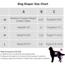 Teotake Dişi Köpek Için Yıkanabilir Köpek Bezi Hijyen Pantolon Bezi (Xs: 22-34CM) (Yurt Dışından)