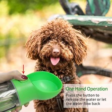 Teotake Köpek Pet Su Şişesi Su Sebili, Açık Hava, Yürüyüş Gezileri Için Uygun (300ML / Yeşil) (Yurt Dışından)