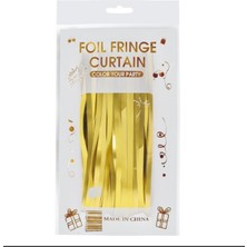 Bal10 Dünyası Gold Metalize Kapı Duvar Fon Arka Perde 1 x 2 Metre