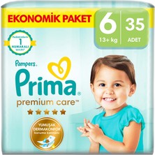 Prima Premium Care Bebek Bezi 6 Beden 13+ Kg 35li Ekonomik Paket