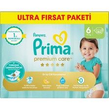 Prima Premium Care Bebek Bezi 6 Beden Extra Large 62li Süper Fırs