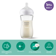 Philips Avent Natural Response Cam Biberon, 240ML, 1+ Ay,doğal Tepkili Biberon Emziği, SCY933/01
