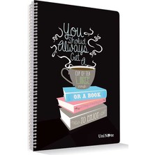 Çınar Coffee Desenli Spiralli Kareli 60 Yp. Defter