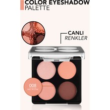 Color Palette Ince Yapılı & Mat Bitişli/ışıltılı 4'lü Göz Farı Paleti