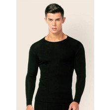 Tutku Erkek Termal Üst Siyah %60 Polyester L Beden Tekli Konforlu İçlik