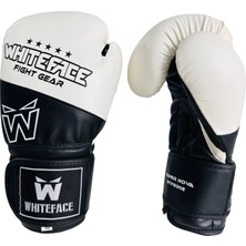 Whıteface Boks Eldiveni Supernova (Muay Thaı - Kıck Boks Maç Eldiveni) (Beyaz-Siyah) 8-10-12 Oz.