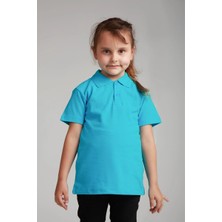 Mavimoure Unisex Çocuk Kısa Kol Polo Yaka Okul T-Shirt