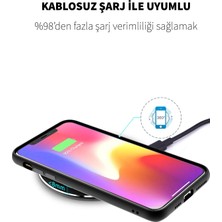 TOZO Siyah Wireless Şarj Pedi Alüminyum Kaymaz QI 2.5 mm Ultra İnce Zemin Universal Fast Kablosuz Şarj Cihazı W3