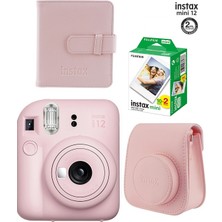 Instax Mini 12 Fotoğraf Makinesi ve 20'li Film Albümlü Çantalı Hediye Seti 88