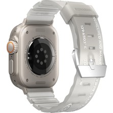 Skinarma Watch 7 Akıllı Saat Kordonu 45MM New Shokku Silikon Strap Kayış Beyaz