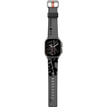 Skinarma Watch 7 45MM Uyumlu Kordon Skinarma Spunk Serisi Pu Deri Strap Kayış Gri