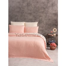 Yaseminin Evi / PUDRA RENGİ / Müslin Yatak Örtüsü / Pike Seti (2 Yastık Kılıflı)