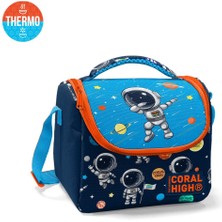 Coral High Lacivert Mavi Astronot Desenli Thermo Beslenme Çantası