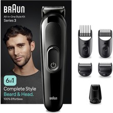 Braun Series 3 MGK3410 Hepsi Bir Arada Şekillendirme Seti, 6’sı 1 Arada Erkek Bakım Kiti